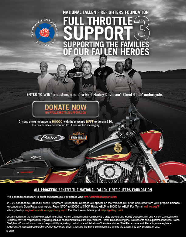 Pierce and HarleyDavidson Partner to support National Fallen